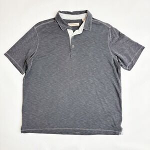Tommy Bahama Palmetto Paradise Short Sleeve Polo Shirt Mens XL Gray Modal